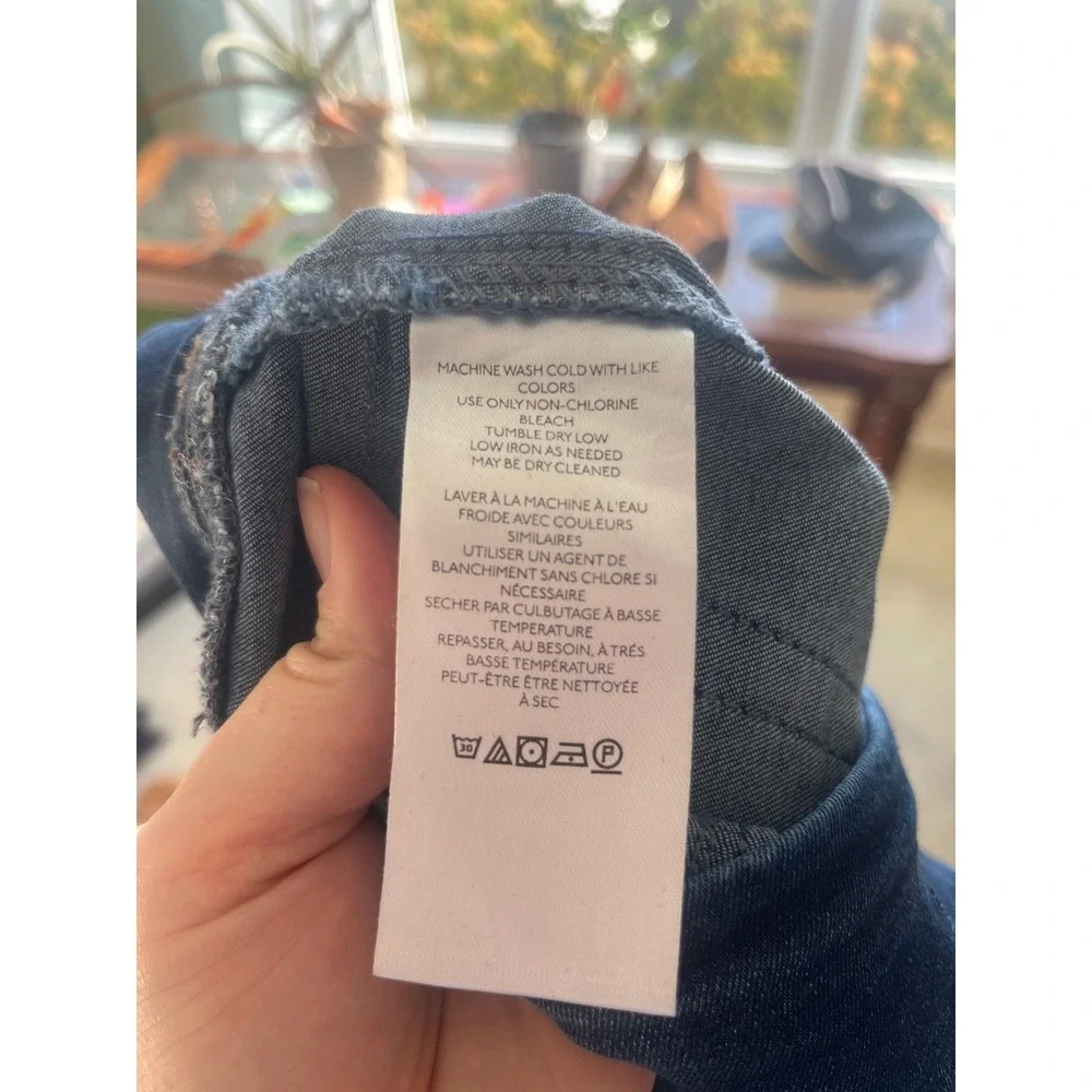 We The Free High Rise Flare Jeans Dark Wash Stretchy Comfort Size M - Picture 7 of 10